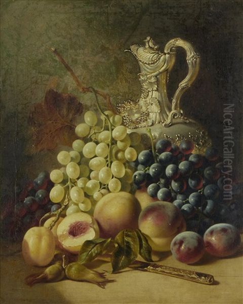 Still Life Of Fruit And Claret Jug - view 1