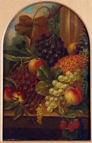 Still Life Of Mixed Fruit On Ledge (study) - view 1