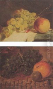 Still Life With Grapes And A Peach
