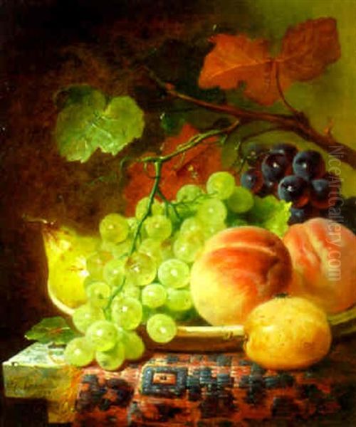 Fruits On A Draped Ledge - view 1
