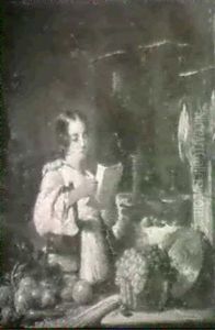 Interior With Girl And Fruit by George Lance