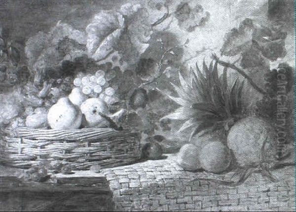Still Life With Grapes, Pears, A Pineapple And Morning Glory - view 1
