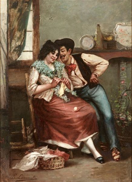Turtelndes Paar In Der Guten Stube - view 1
