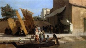 Imbarco Al Canale - Venezia by Egisto Lancerotto