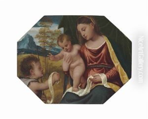 The Madonna And Child With The Young Saint John The Baptist by Polidoro De Renzi