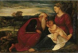 The Madonna And Child With Saint Mark