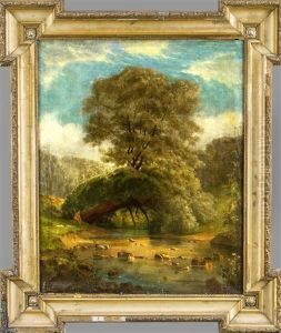 Idyllische Fluslandschaft by Ludwig Lanckow