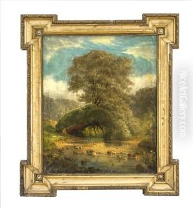 Idyllische Fluslandschaft by Ludwig Lanckow