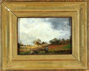 Weite Landschaft Mit Reetgedeckten Gehoften by Ludwig Lanckow