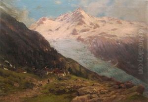 Alpengletscher Im Sommer