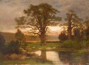 Abendlandschaft Bei Hamburg by Ludwig Lanckow