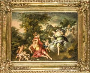 Selene Besucht Den Schlafenden Endymion Auf Dem Berg Latmos Um Mit Ihm 50 Kinder Zu Zeugen by Nicolas Lancret