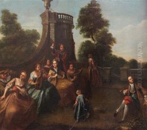 Fete Galante Scene by Nicolas Lancret
