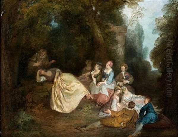 Assemblee Galante Dans Un Parc - view 1