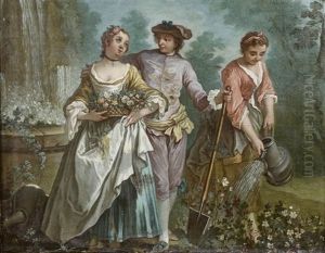 La Culture Des Anemones by Nicolas Lancret
