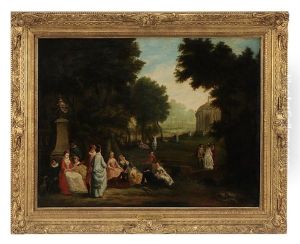 Fete Champetre, Fontainebleau by Nicolas Lancret