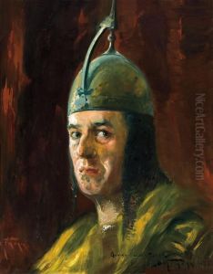 Self Portrait With Iron Helmet