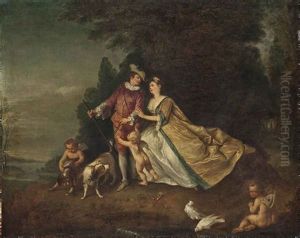 Portrait Of A Lady And Gentleman, As Venus And Adonis, In A Wooded Landscape Portrait Of A Lady And Gentleman, As Venus And Adonis, In A Wooded Landscape
