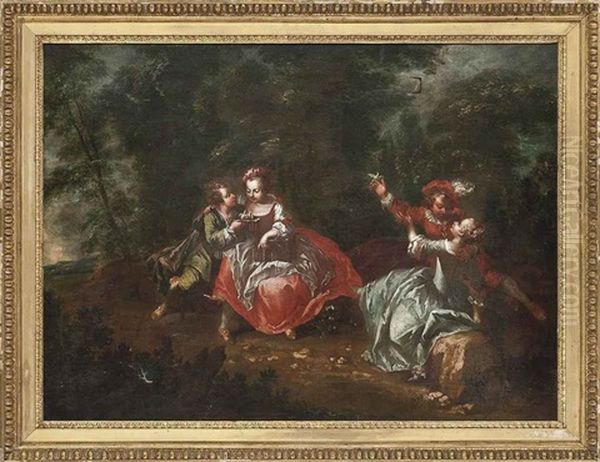 Two Amorous Couples In A Landscape - view 1