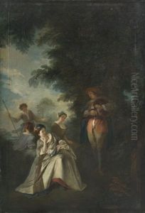 Fete Champetre, Que Le Coeur D'un Amant Est Sujet A Changer (+ Un Concert; Pair) by Nicolas Lancret