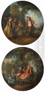 La Balancoire (+ Le Jeu De Quilles; Pair) by Nicolas Lancret