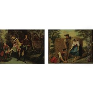 Winter (+ Autumn; Pair) by Nicolas Lancret