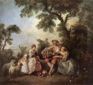 Les Amours Du Bocage by Nicolas Lancret