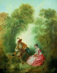Le Joueur De Vielle by Nicolas Lancret