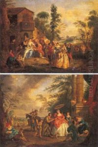 Scena Campestre Con Figure by Nicolas Lancret