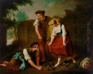 Harvesters Discovering Birds by Nicolas Lancret
