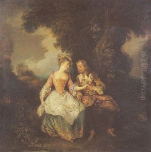 Scene Galante Dans Un Paysage