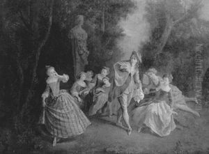 La Lecon De Menuet by Nicolas Lancret