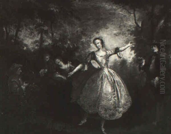 Group Of Musicians Playing And A Young Girl Dancing - view 1