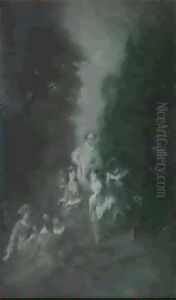 Assemblee Dans Un Parc by Nicolas Lancret