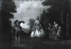Le Menuet Dans Le Parc by Nicolas Lancret