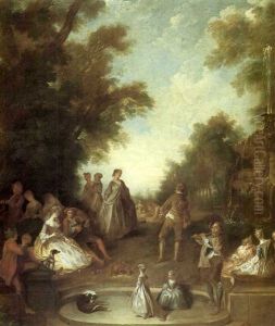 A Dance Between Two Fountains by Nicolas Lancret
