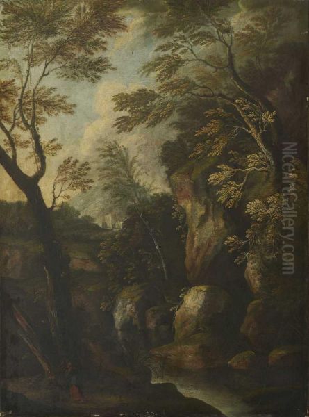 Felslandschaft Mit Figurenstaffage. - view 1