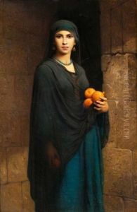 Jeune Egyptienne Aux Oranges by Charles Zacharie Landelle