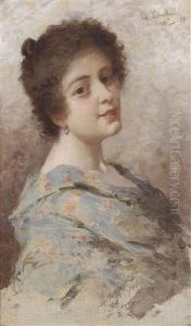 Portrait Einer Jungen Dame