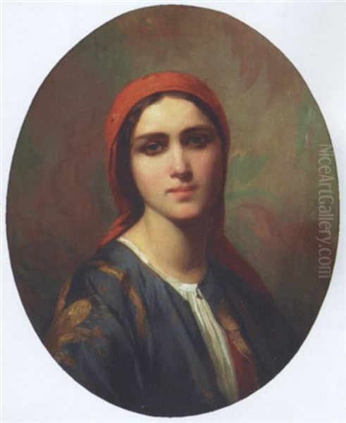 Jeune Fille Au Voile Rouge - view 1