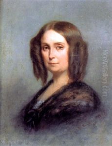 Portrait De Femme by Charles Zacharie Landelle