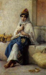 Petite Marchande De Bananes by Charles Zacharie Landelle
