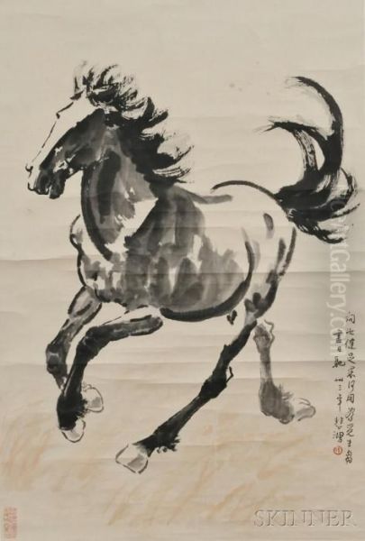 Depicting A Running Horse - view 1