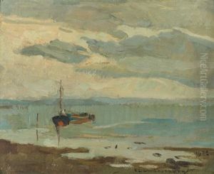 Seelandschaft Mit Fischerbooten by Christian Landenberger