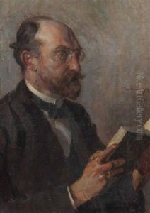Portrat Eines Lesenden Herrn