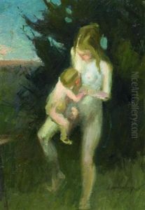 Ohne Titel (mutter Und Kind Beim Bade)