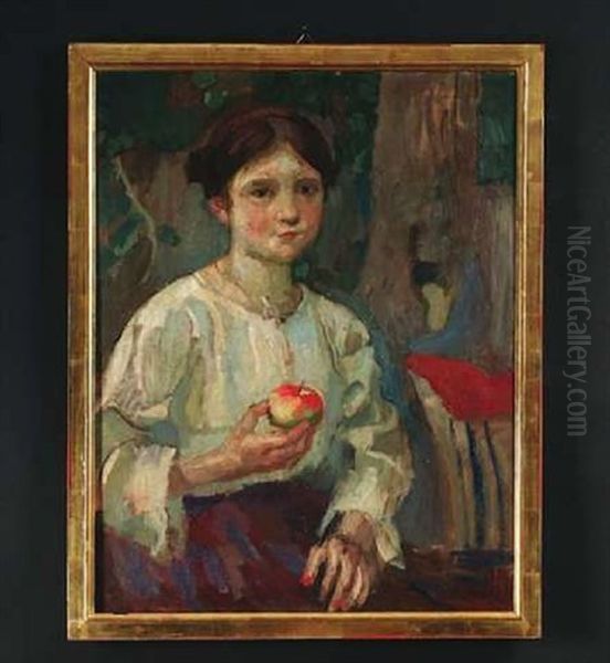 Junges Madchen Mit Apfel - view 1