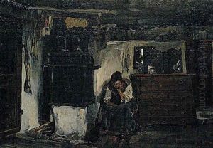 Bauerin Am Kamin Bauerin Am Kamin