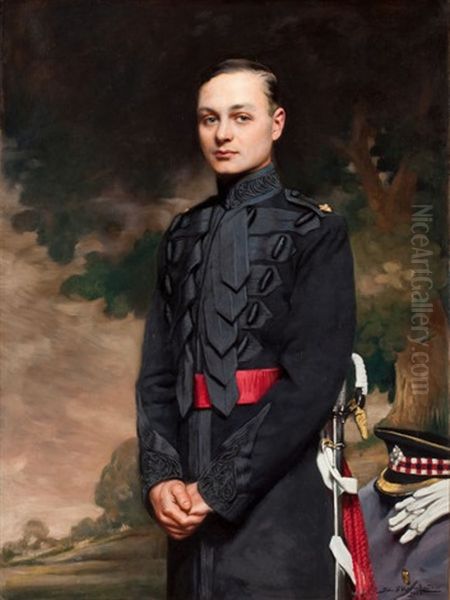 Portrait Of Major Romer In The Uniform Of The Band Of The Scots Guard - view 1