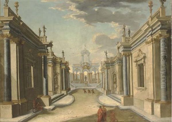 An Architectural Fantasy With The Daughters Of Minyas From Ovid's Metamorphoses - view 1